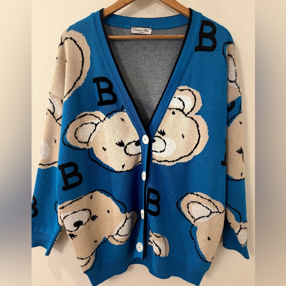 Woman Blue Cardigan, made in Italy
